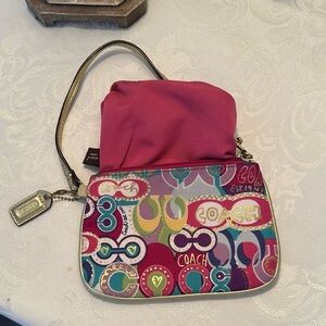 Coach Poppy Graffiti Wristlet
